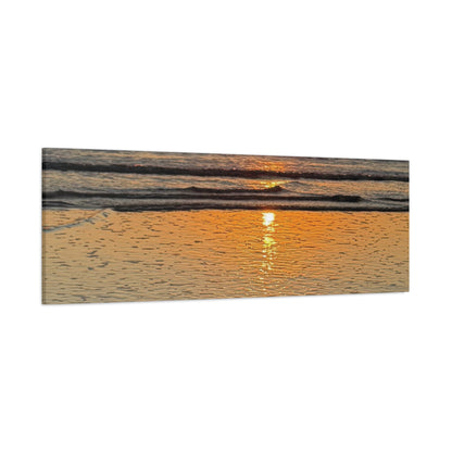 Stunning Sunset Beach Canvas Print, Ocean Decor, Wall Art, Home Decor, Coastal Artwork for Living Room