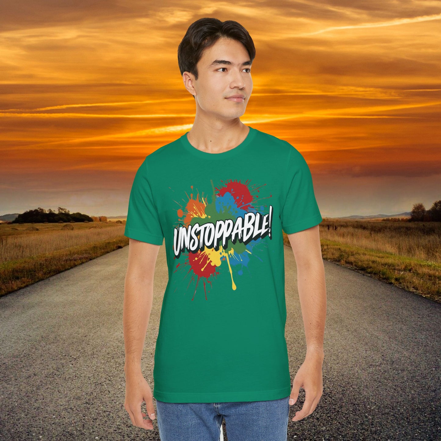 Unstoppable Design Tee - Vintage  Retro  Unisex  Tee - Classic  T-Shirt - Graphic Tee - Casual  Shirt - Short  Sleeve  Shirt