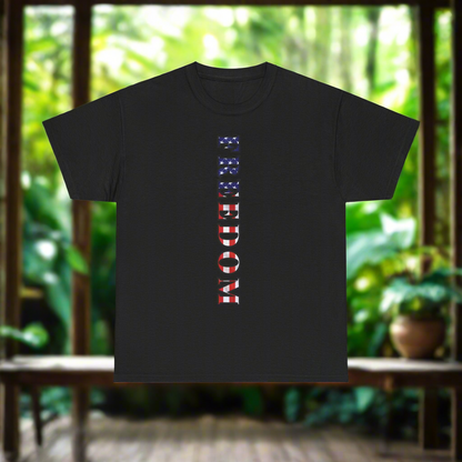 Freedom Patriotic T-Shirt - Red White Blue - American Flag Tee - Unisex S-5XL