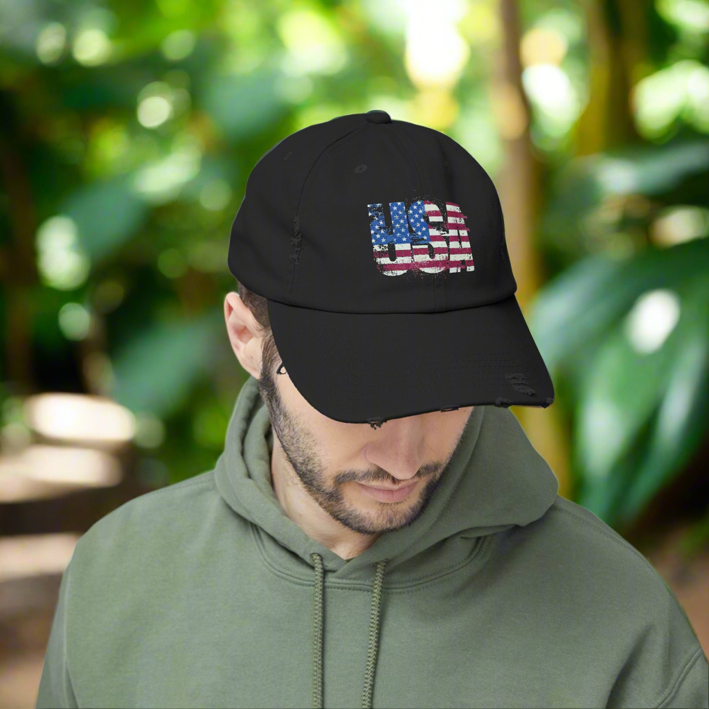 💥 Unisex 💥 USA 💥 Red White and Blue 💥 Distressed Cap 💥 One Size 💥 D Ring Closure 💥 Colors💥 Black 💥 Light Olive 💥 Scotland Blue 💥 Nickel 💥 Stone 💥 True Pink 💥