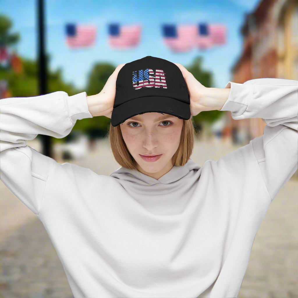 💥 Unisex 💥 USA 💥 Red White and Blue 💥 Distressed Cap 💥 One Size 💥 D Ring Closure 💥 Colors💥 Black 💥 Light Olive 💥 Scotland Blue 💥 Nickel 💥 Stone 💥 True Pink 💥