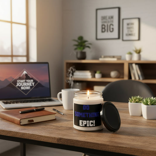 Do Something Epic! - Scented Soy Candle — Motivational Gift Candle (9 oz) - Fitness