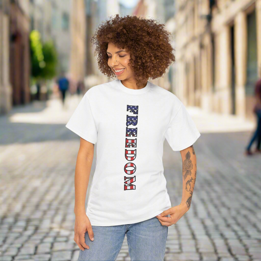 💥 Unisex 💥 Patriotic 💥 Freedom 💥 Red White & Blue 💥 Heavy Cotton T-Shirt  💥 8 Sizes S-5XL 💥