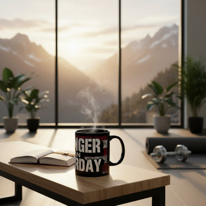 Stronger Than Yesterday! Motivational Mug - American Flag - 11oz/15oz