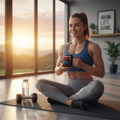 Stronger Than Yesterday! Motivational Mug - American Flag - 11oz/15oz