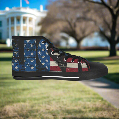 💥 High-Top Sneakers 💥   USA  💥   Red White & Blue 💥 Eagle Design 💥   Sizes US  5 - 14   💥