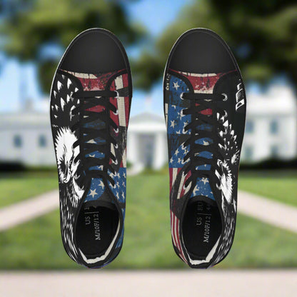 💥 High-Top Sneakers 💥   USA  💥   Red White & Blue 💥 Eagle Design 💥   Sizes US  5 - 14   💥