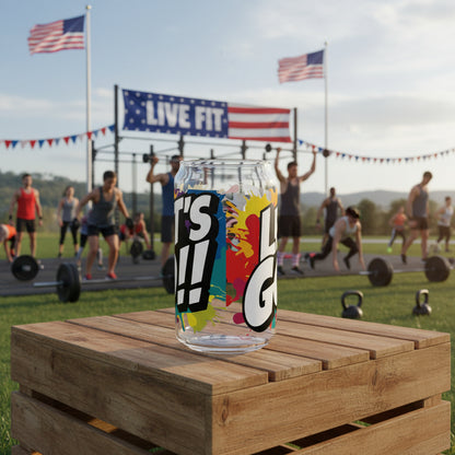 Let's Go!! Motivational Sipper Glass - 16oz Titan Plastic with Straw