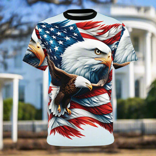 💥 Unisex 💥 Patriot Pride 💥 American Flag 💥 Bald Eagle 💥 Red White & Blue 💥 Tag less 💥 T-Shirt 💥 Sizes S-3XL 💥