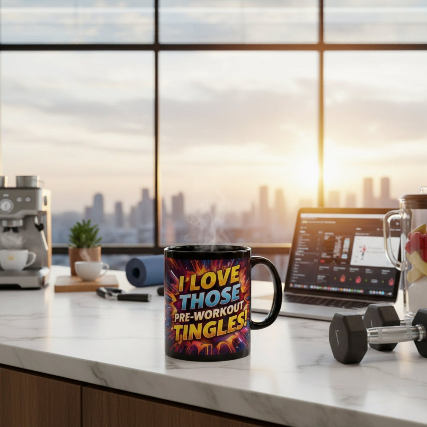 Motivational Workout Mug - Fitness Coffee Cup -  I Love Those Pre-Workout Tingles! Mug -  Gym Lover Gift -  Workout Motivation Mug -
