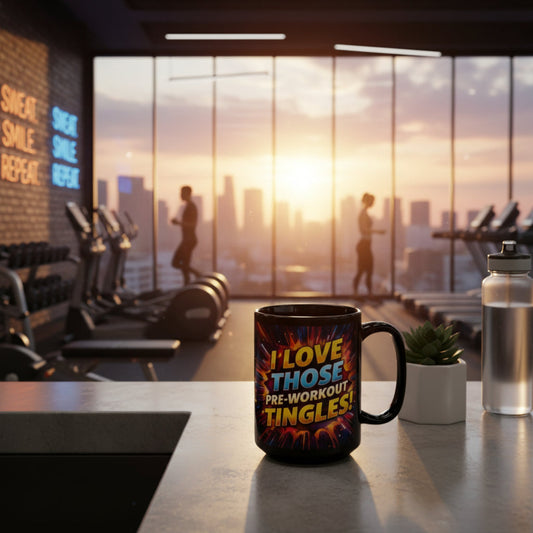 Motivational Workout Mug - Fitness Coffee Cup -  I Love Those Pre-Workout Tingles! Mug -  Gym Lover Gift -  Workout Motivation Mug -
