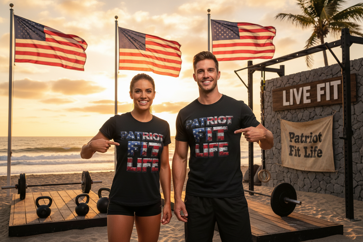 Patriot Fit Life T-Shirt | American Flag Fitness Tee – LIVE FIT