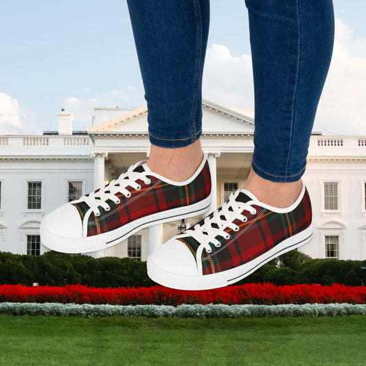 💥👉 Plaid 💥 Red Tartan 💥 Trendy 💥 All Over Print 💥 Unique 💥 Sneakers 💥 Design 💥 Sizes US 5.5-12 💥 Black Sole 💥 White Sole 💥 Options 💥 👈
