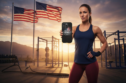 Phone case with American flag design and text This is the Turning Point!