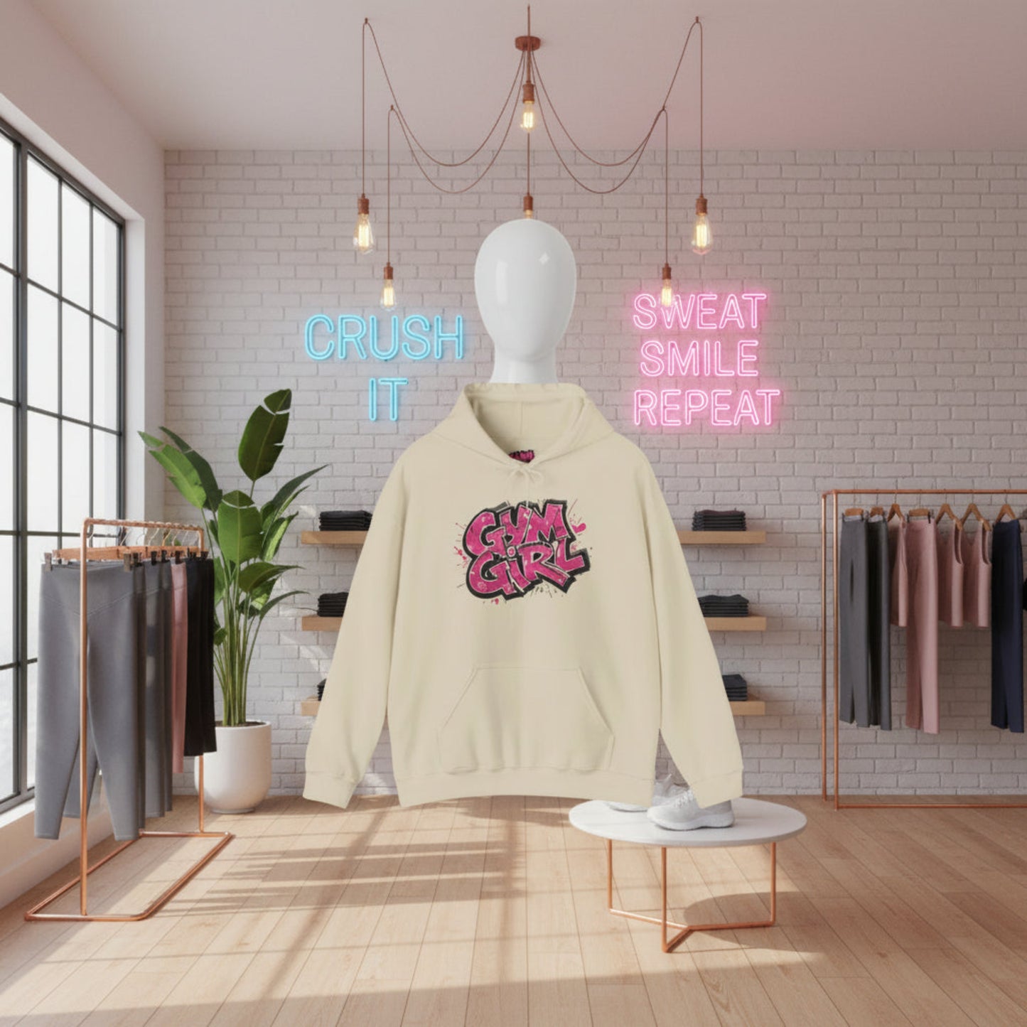 Stylish - Gym Girl Print - Hoodie - S - 5XL - Fitness -