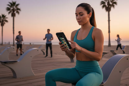 Phone case with colorful 'LIVE FIT' design.