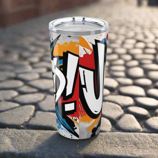 💥 Tumbler Stainless  Steel  20oz  💥  Bold  Graphic  Drinkware 💥  Untamed  Print  Design  💥 for Creative Spirits & Celebrations  💥Vaccuum Insulated  💥  Dishwasher Safe  💥