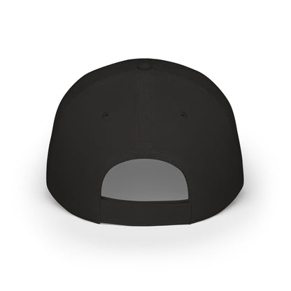 Black cap with a view from behind the hat against a clean white background.