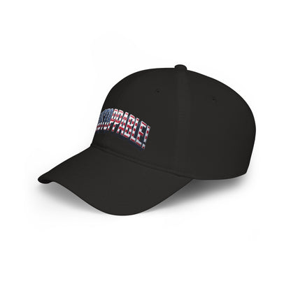 Black cap with an UNSTOPPABLE! logo against a clean white background.