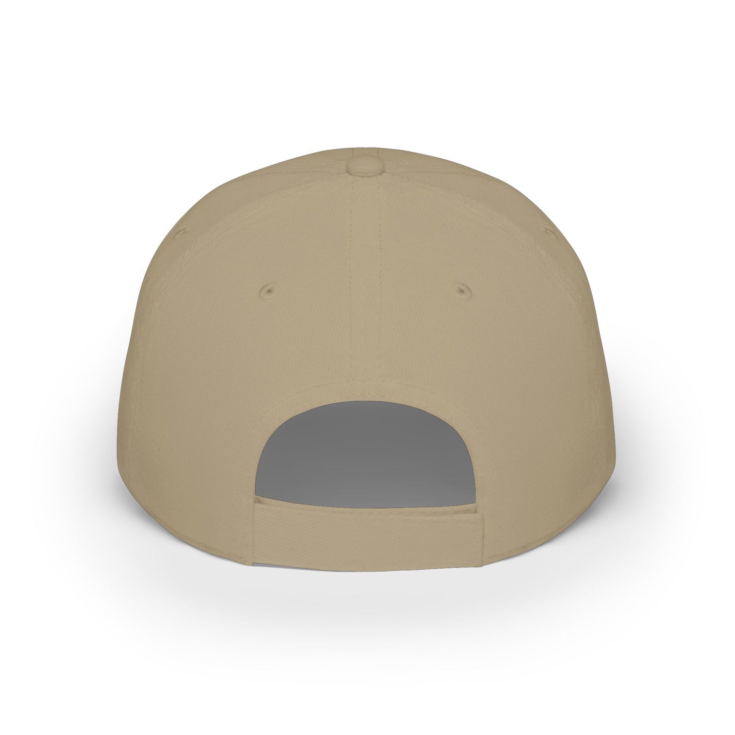 Natural-colored cap with a view from behind the hat against a clean white background.