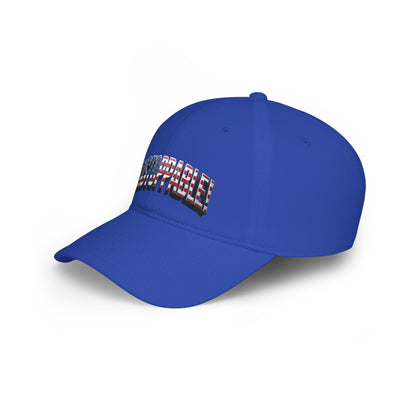Blue cap with UNSTOPPABLE! text against a clean white background.