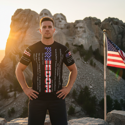 Unisex - Freedom - Definition Tee - American Flag - Red White Blue - All Over Print - T-Shirt - Sizes - S - 3XL