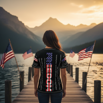 Unisex - Freedom - Definition Tee - American Flag - Red White Blue - All Over Print - T-Shirt - Sizes - S - 3XL