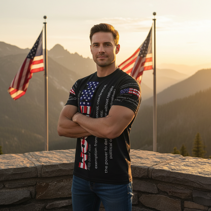 Unisex - Freedom - Definition Tee - American Flag - Red White Blue - All Over Print - T-Shirt - Sizes - S - 3XL