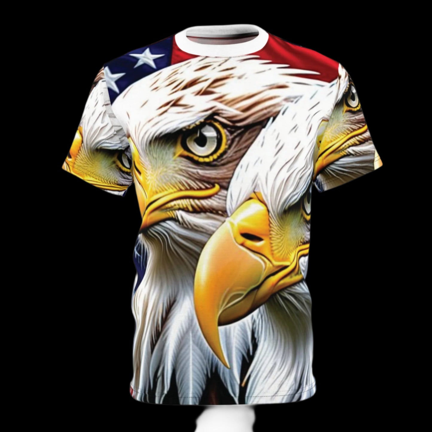 💥 Unisex 💥 Patriotic 💥 White House 💥American Flag 💥 Bald Eagle 💥All Over Print Design 💥 T-Shirt 💥