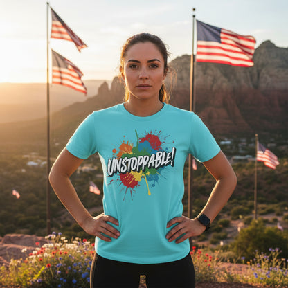 Unstoppable Design Tee - Vintage  Retro  Unisex  Tee - Classic  T-Shirt - Graphic Tee - Casual  Shirt - Short  Sleeve  Shirt